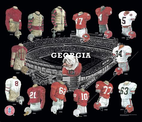 georgia bulldogs football uniform history