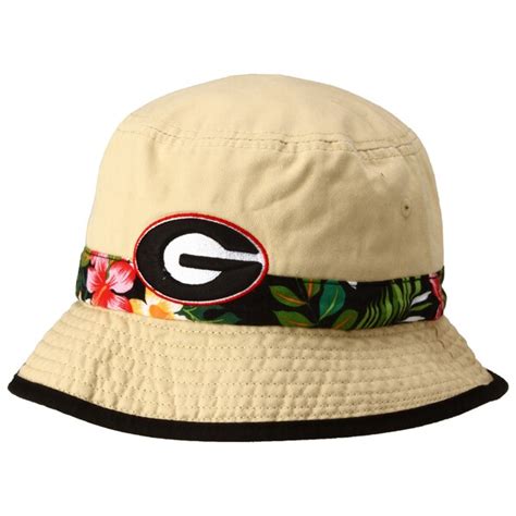 georgia bulldogs khaki bucket hat