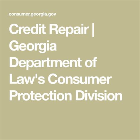 georgia department of law consumer protection