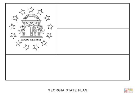 georgia flag coloring sheet