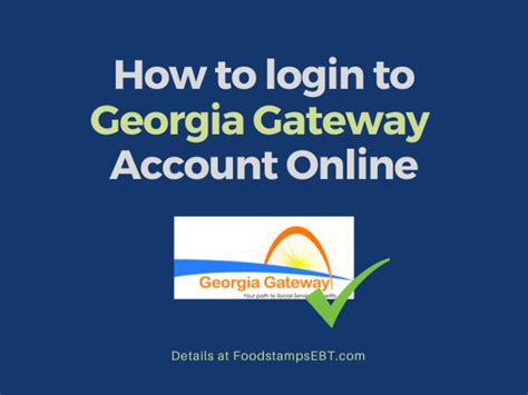 georgia gateway food stamps login