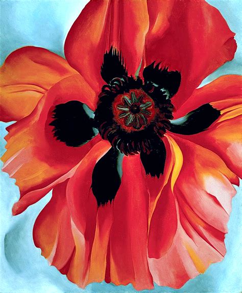 georgia o'keeffe red flower painting
