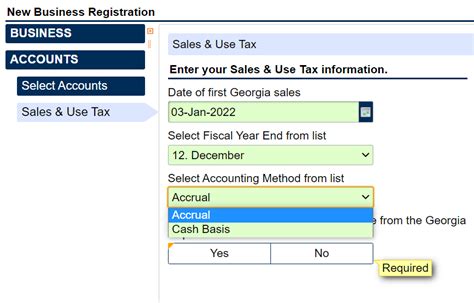georgia tax center what type of account am i
