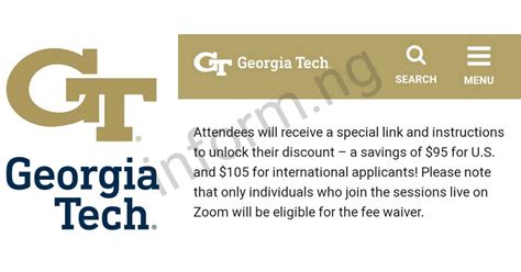 Georgia Tech Application Fee