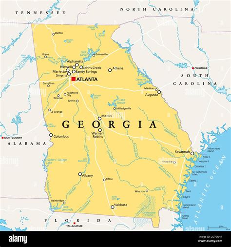 georgia usa mapa
