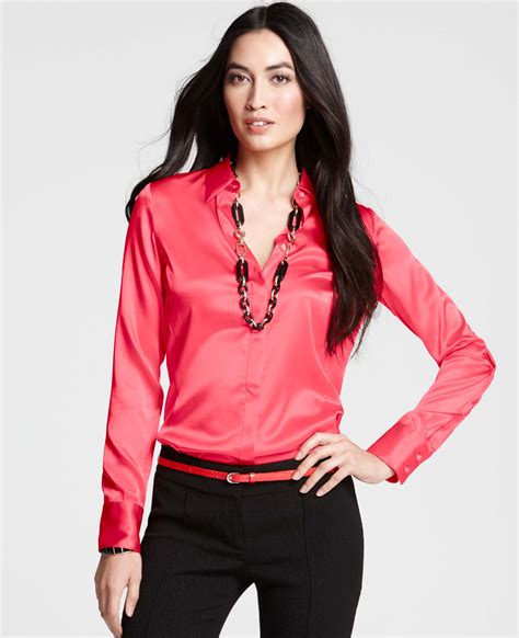 Geranium Silk Blouse