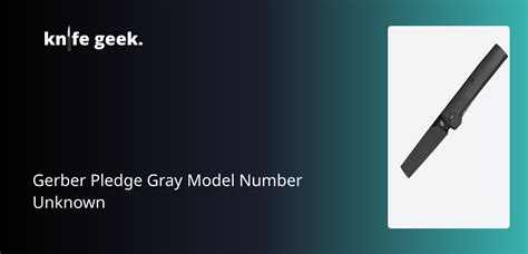Gerber Knife Model Number