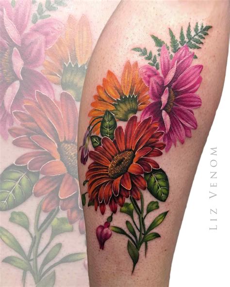 Incredible Gerbera Flower Tattoo Designs References