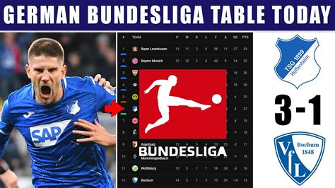 german bundesliga latest results and table