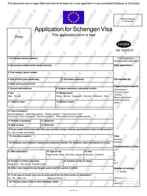german embassy schengen visa application form
