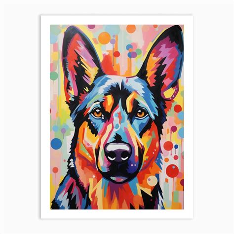 german shepherd pop art