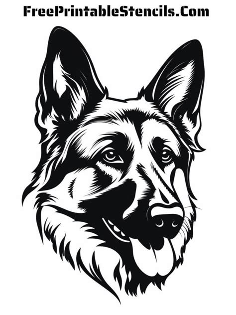 German Shepherd Stencil Printable