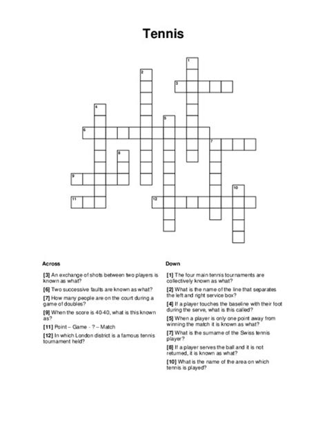 german tennis champ crossword