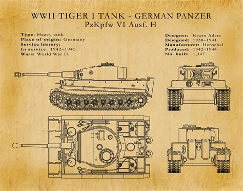 german tiger tank blueprints