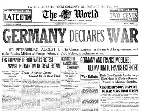 germany declares war on russia and france