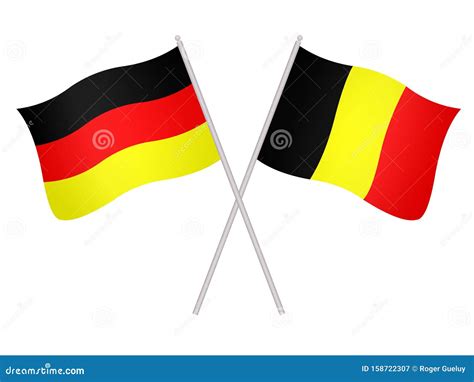 germany flag and belgium flag