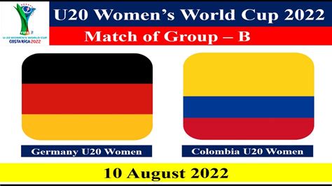 germany vs colombia u20 women's lineup