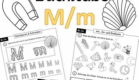 Buchstaben M einführen | Erste klasse unterricht, Deutsch kinder
