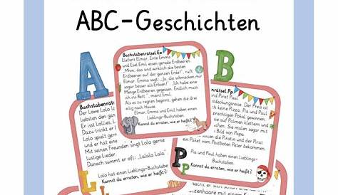 ABC-Geschichten für die Buchstabeneinführung – Unterrichtsmaterial im