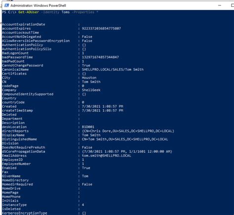 PowerShell GetADUser to retrieve disabled user accounts Oxford SBS Guy