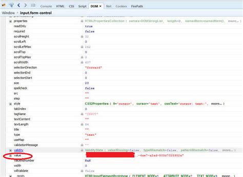 How to read properties of DOM object via selenium Java API? Stack