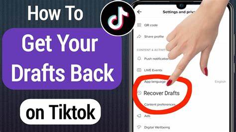 Get Your TikTok Drafts Back