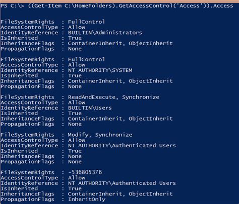 get acl powershell active directory