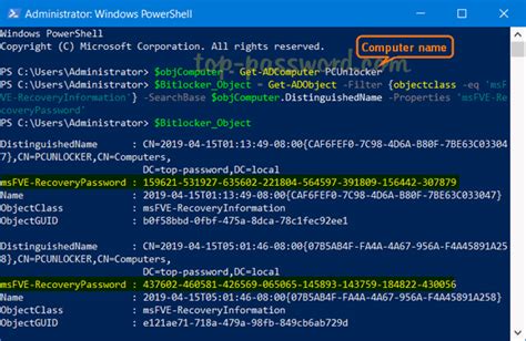Get Bitlocker Key From Ad Powershell