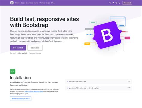 get bootstrap 5