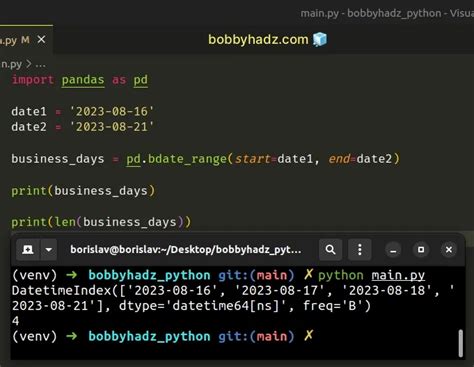 get business days between two dates python