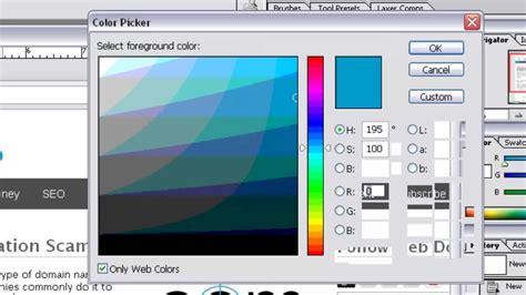 get color code from image photoshop