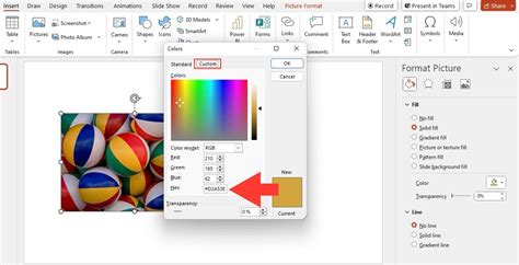 get color code from image powerpoint