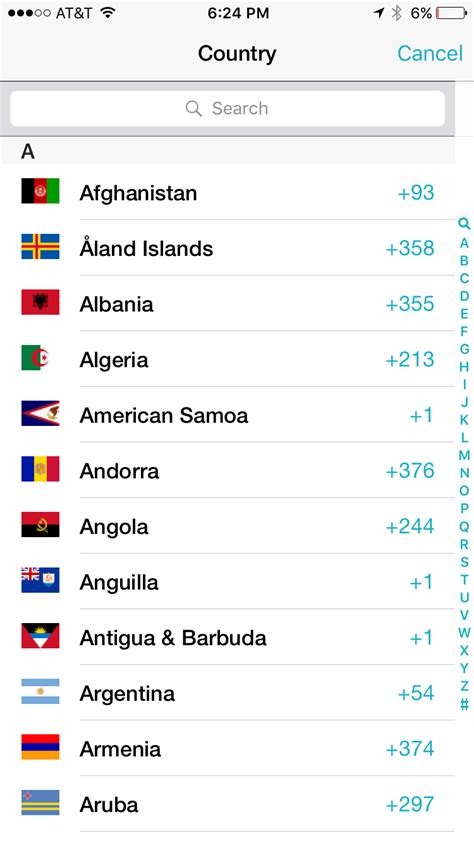 get country code from phone number