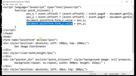 get current coordinates javascript