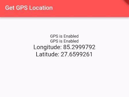 get current latitude and longitude in flutter
