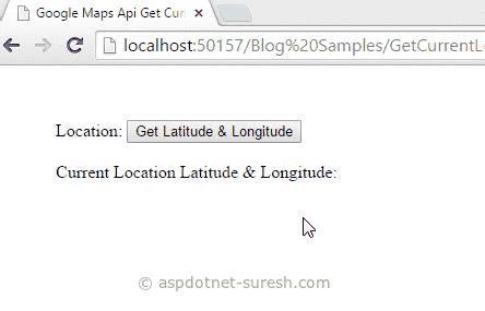 get current location latitude and longitude using javascript