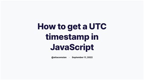 get date from utc timestamp javascript