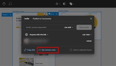 get embed code figma