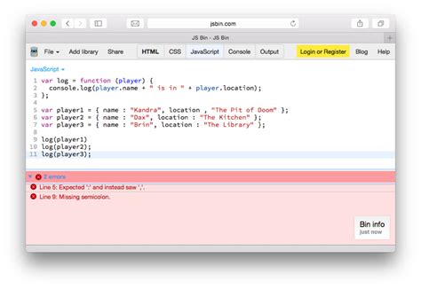 get error line number javascript