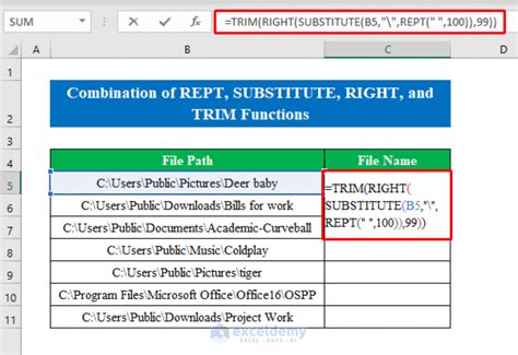 get file name from path in excel