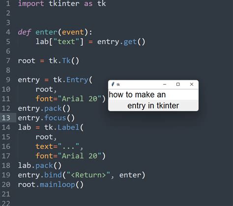 get input from tkinter entry