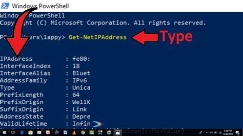 get ip address from computer name powershell