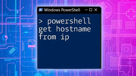 get ip from hostname powershell