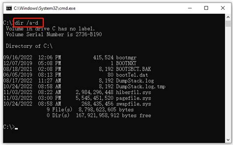 get list of files in folder using cmd