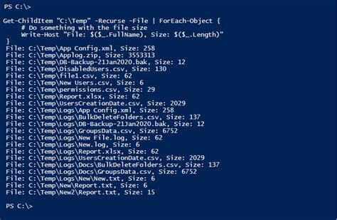 get list of files in sharepoint folder powershell