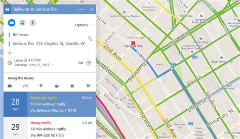 get map driving directions from bing maps