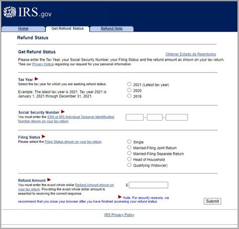 get my refund irs tool online