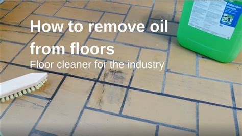 get oil off tile floor