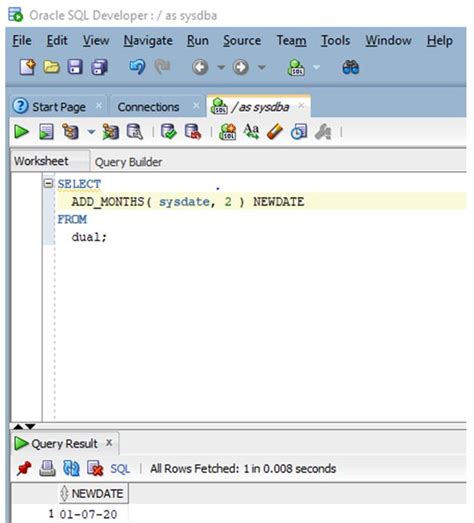 get only month from date in oracle