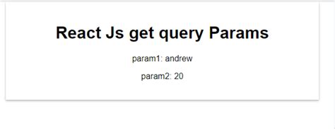 get query params javascript react